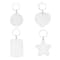 12 Packs: 16 ct. (192 total) Mixed Shapes Clear Plastic Keychains by Creatology&#x2122;